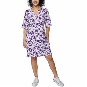 Hang Ten Ladies Sun Dress, Purple Floral ( XL )